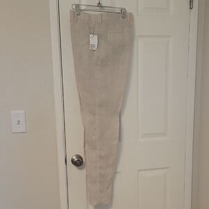 Men's Cream Linen Pants